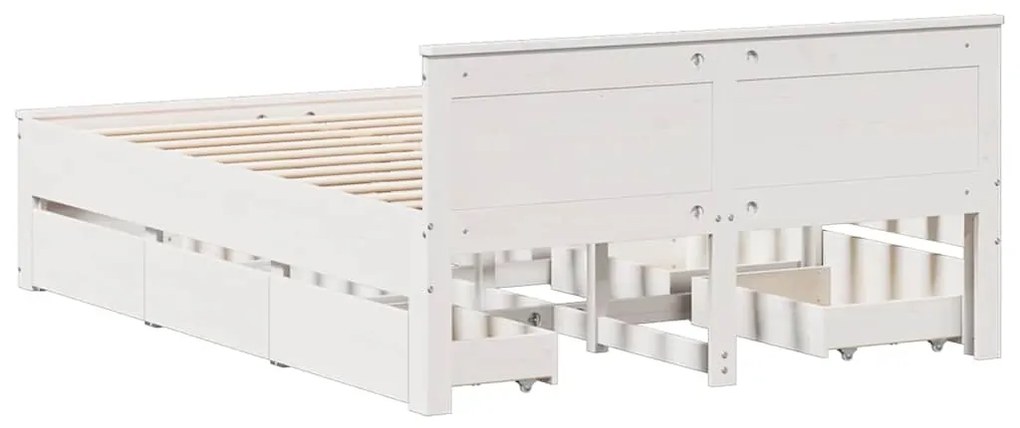 vidaXL Σκελετός Κρεβατιού Χωρίς Στρώμα 140x190 εκ Μασίφ Ξύλο Πεύκου