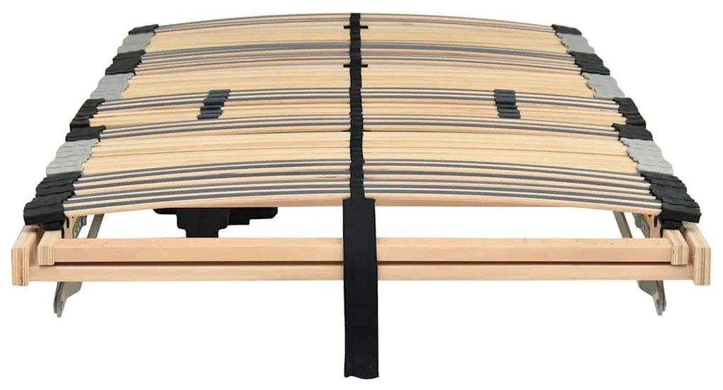 vidaXL Βάση κρεβατιού με λάμες Καφέ 80 x 190 cm Στερεό Ξύλο Μηλιάς