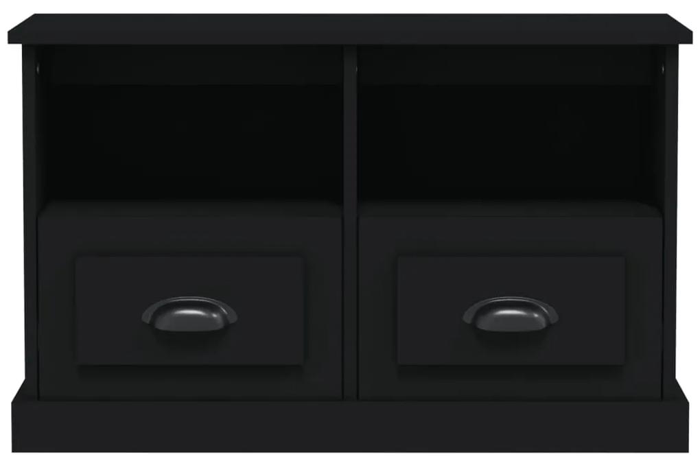 vidaXL Έπιπλο Τηλεόρασης Μαύρο 80x35x50 εκ. Επεξ. Επεξεργασμένο Ξύλο