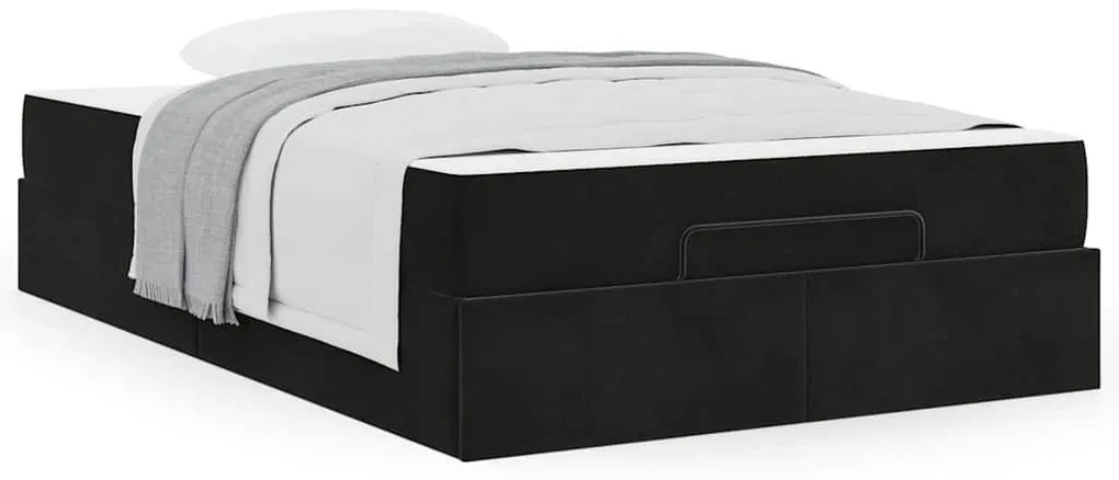 vidaXL Σκελετός Κρεβατιού με στρώμα Μαύρο 140 x 190 cm Βελούδο