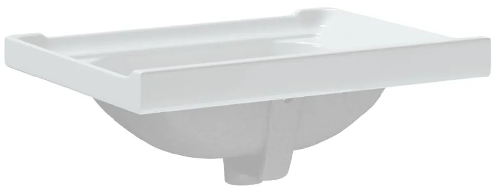 vidaXL Νιπτήρας Μπάνιου Ορθογώνιος Λευκός 61 x 48 x 23 εκ. Κεραμικός