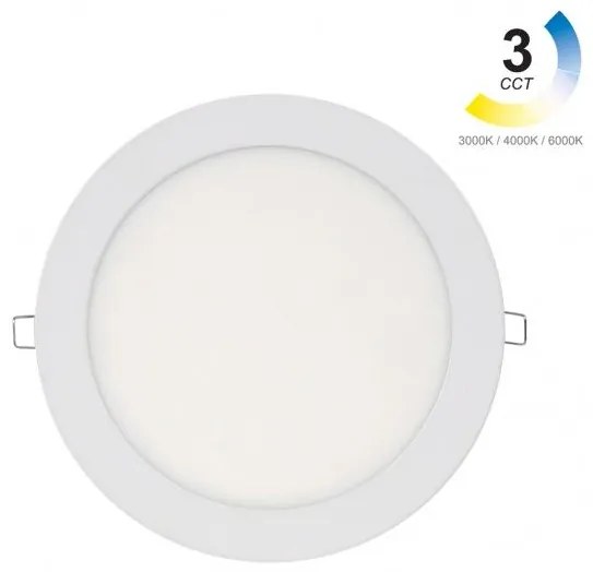 Φωτιστικό Πάνελ Χωνευτό LED 18W Λευκό 3CCT Slim Φ22cm 35-004333 Band  35-004333 Λευκό