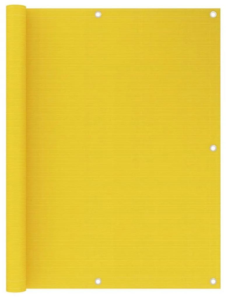 Διαχωριστικό Βεράντας Κίτρινο 120 x 300 εκ. από HDPE - Κίτρινο