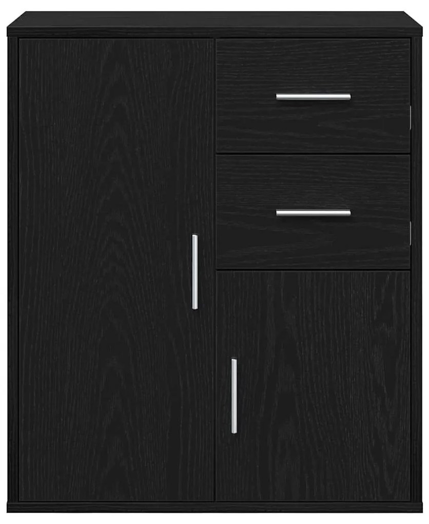 vidaXL Πλαϊνό γραφείο Μαύρη Οξυά 60 x 31 x 70 εκ Επεξεργασμένο ξύλο