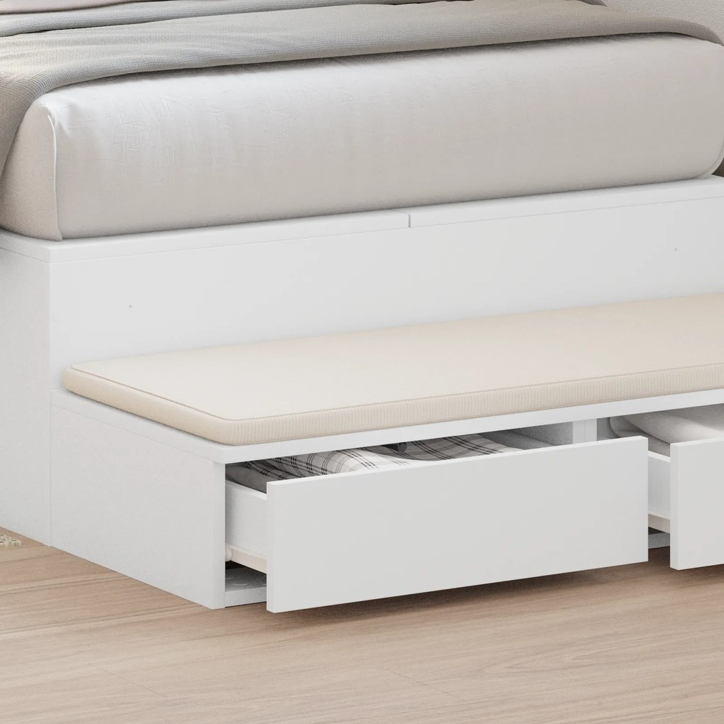 vidaXL Συρτάρια Κρεβατιού Λευκά 75x36,5x16,5 εκ από Ξύλο