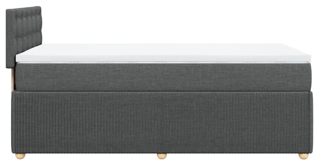 ΚΡΕΒΑΤΙ BOXSPRING ΜΕ ΣΤΡΩΜΑ ΣΚΟΥΡΟ ΓΚΡΙ 90X190 ΕΚ. ΥΦΑΣΜΑΤΙΝΟ 3287326