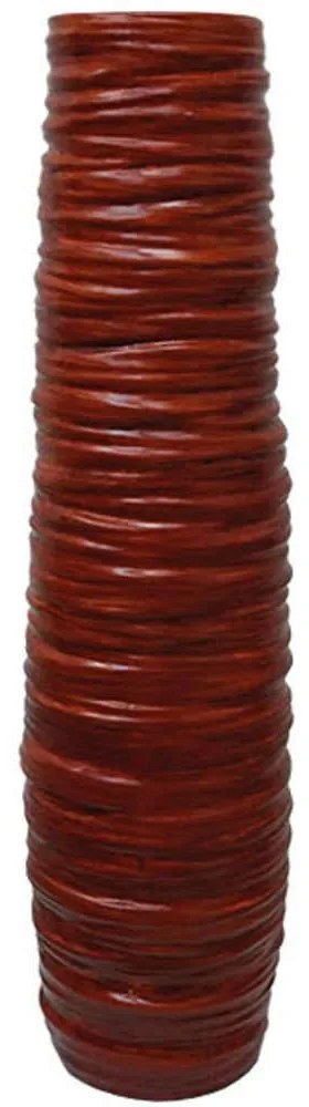 Βάζο Στριφογυριστό 15-00-19802-75 Φ17x75cm Brown Marhome Ceramic