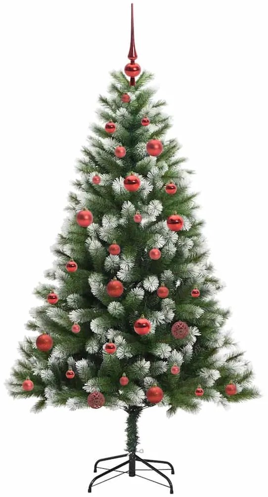 vidaXL Τεχνητό Δέντρο Χριστουγέννων με μέρη που αναδιπλώνονται και χιονάκι