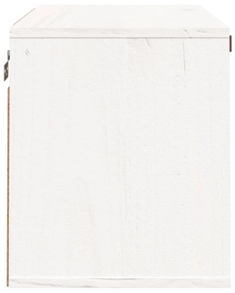 vidaXL Ντουλάπι Τοίχου Λευκό 60x30x35 εκ. από Μασίφ Ξύλο Πεύκου
