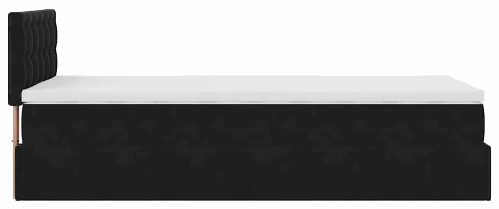 Οθωμανικό κρεβάτι με στρώμα Μαύρο 80x200cm Velvet 3311881