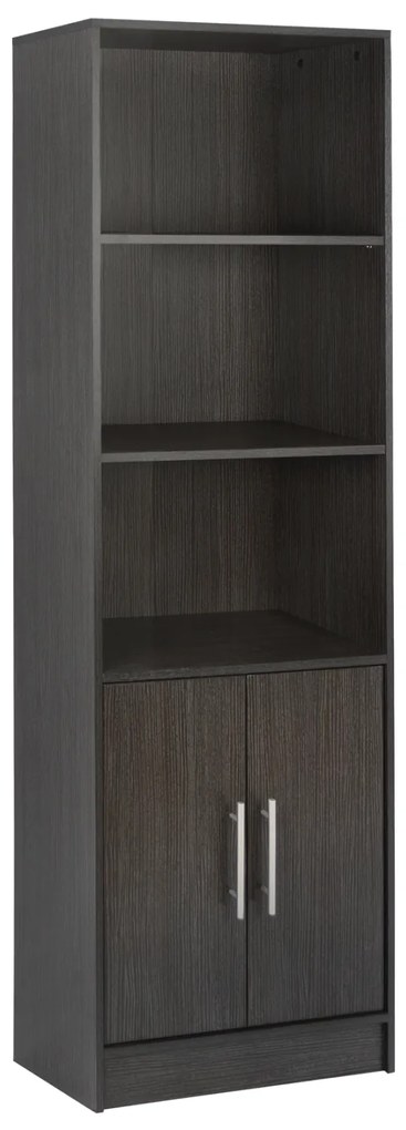 ΒΙΒΛΙΟΘΗΚΗ ΜΕΛΑΜΙΝΗΣ ENSLEY HM2027.01 ZEBRANO 60X30X180 εκ.