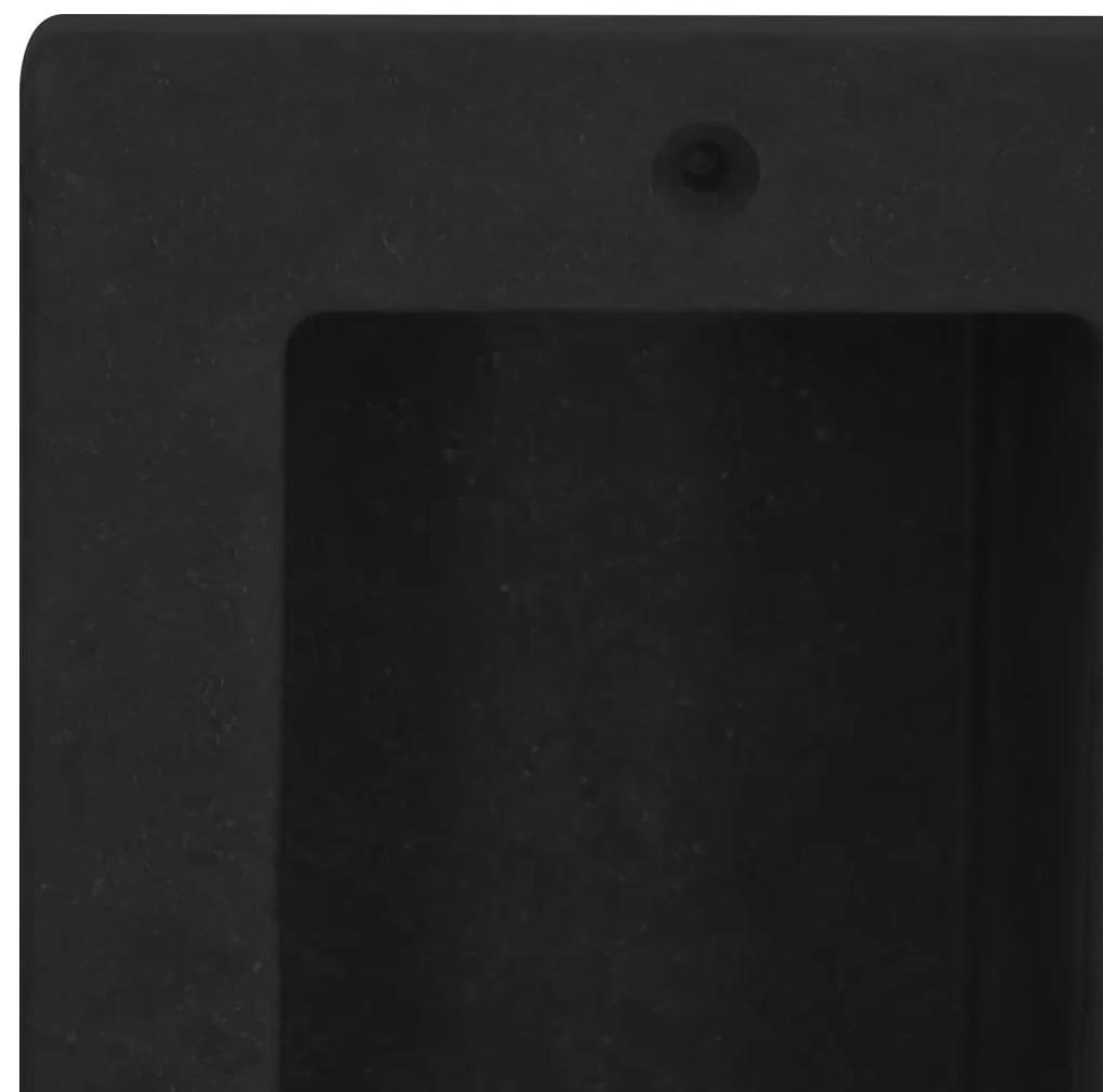 Ράφι Ντουζιέρας με 2 Τμήματα Μαύρο Ματ 41 x 51 x 10 εκ. - Μαύρο