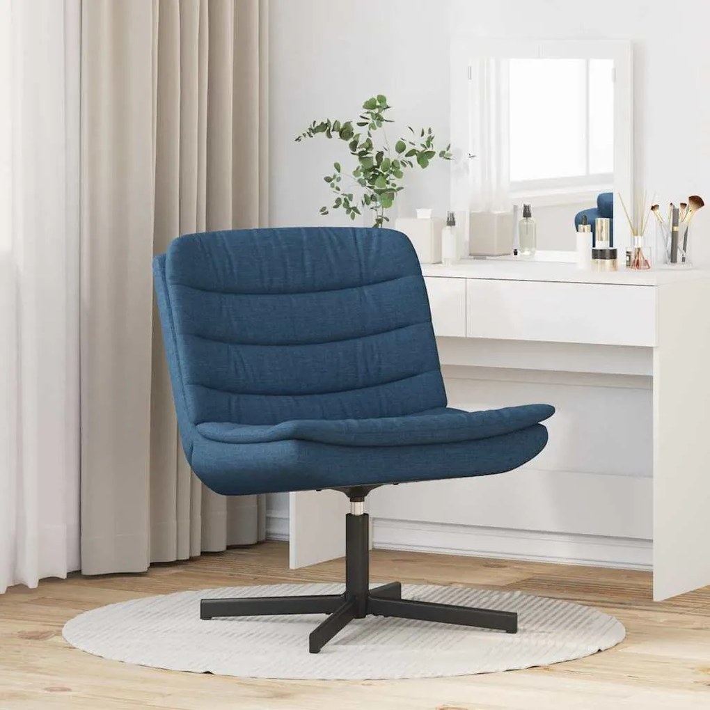 vidaXL Περιστρεφόμενη καρέκλα Μπλε 63 x 75 x 76 εκ ύφασμα