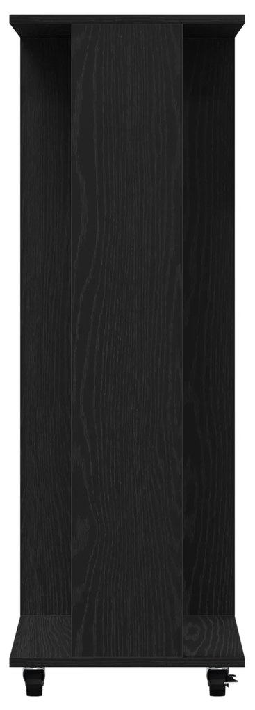 vidaXL Ντουλάπα με Ρόδες Μαύρη Δρυς 102x38x110 εκ Επεξεργασμένο Ξύλο