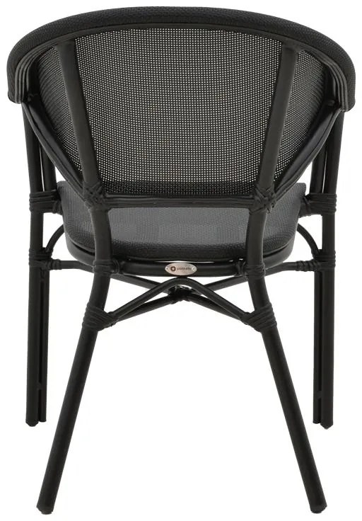 Καρέκλα - Πολυθρόνα Elyza μαύρο αλουμίνιο-μαύρο textilene 57x62x84 εκ. 57x62x83 εκ.