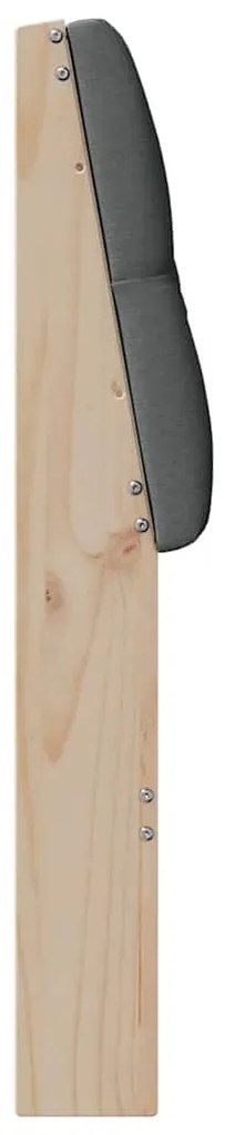 vidaXL Ταπετσαρισμένο κεφαλάρι Σκούρο Γκρι 90 cm Στερεά ξυλεία πεύκου