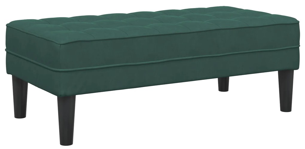 vidaXL Παγκάκι Σκούρο Πράσινο 113x57x39 εκ. Βελούδο