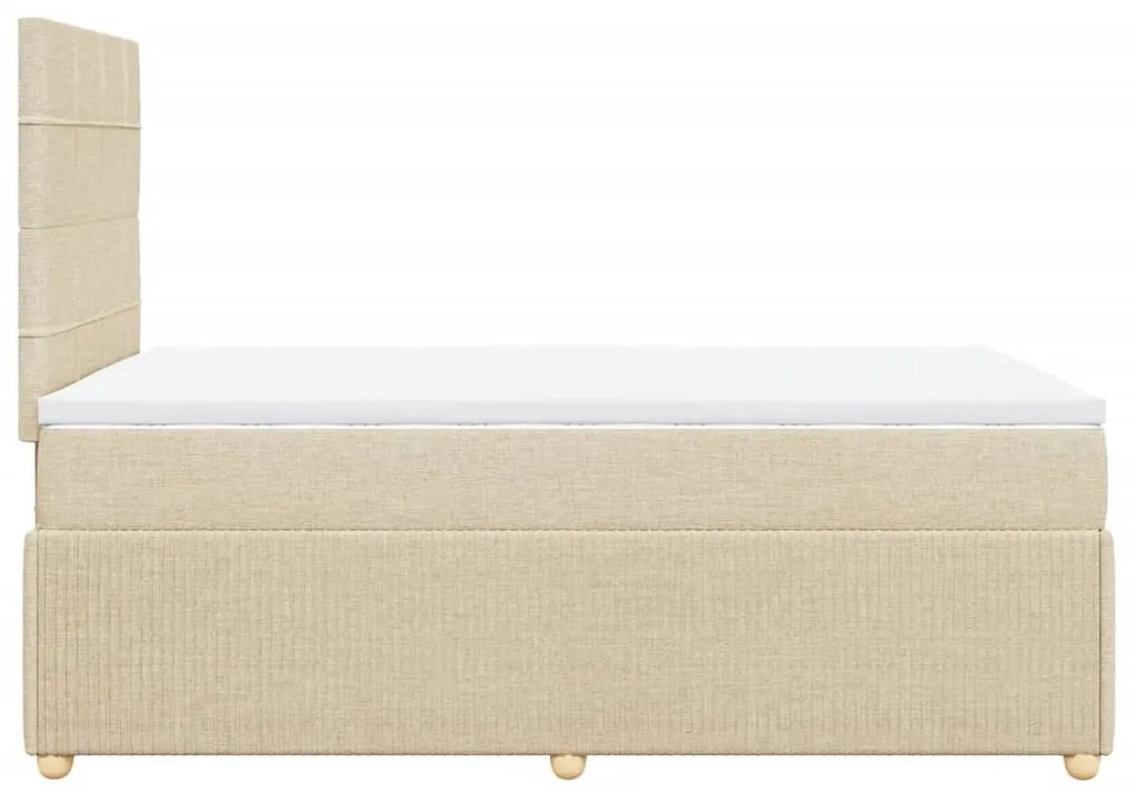 ΚΡΕΒΑΤΙ BOXSPRING ΜΕ ΣΤΡΩΜΑ ΚΡΕΜ 120X200 ΕΚ. ΥΦΑΣΜΑΤΙΝΟ 3294328