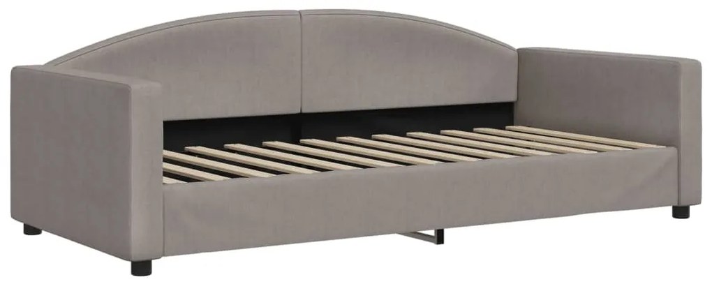 vidaXL Καναπές Κρεβάτι Συρόμενος Taupe 90x200 εκ. Ύφασμα Στρώματα