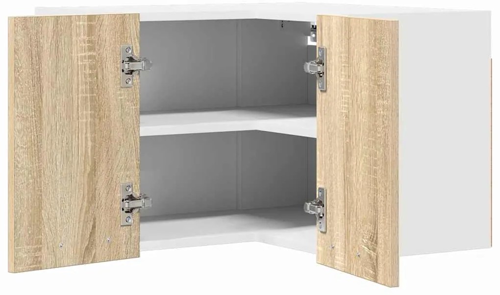 vidaXL Κρεμαστό ντουλάπι Σομόνα Δρυς και Λευκό 57 x 57 x 40 εκ.