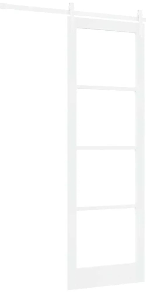 vidaXL Συρόμενη Πόρτα Λευκό 78 x 232 cm Μασίφ ξύλο πεύκου
