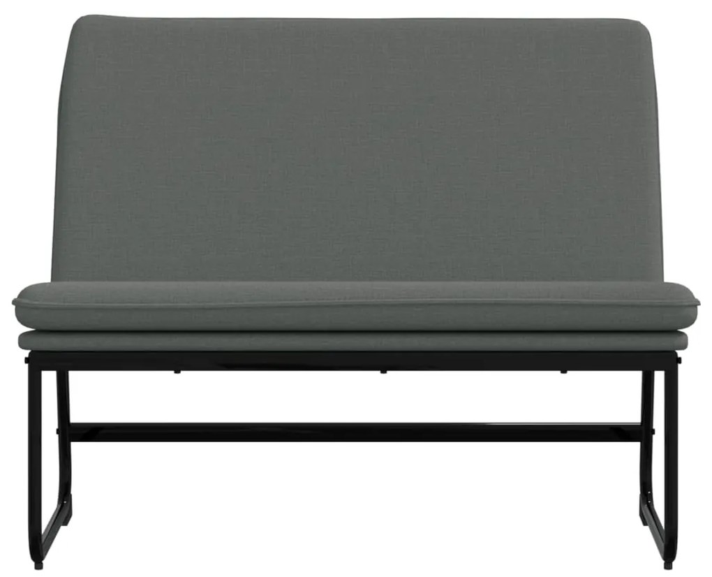 vidaXL Πάγκος Σκούρο Γκρι 100x75x76 εκ. Υφασμάτινος