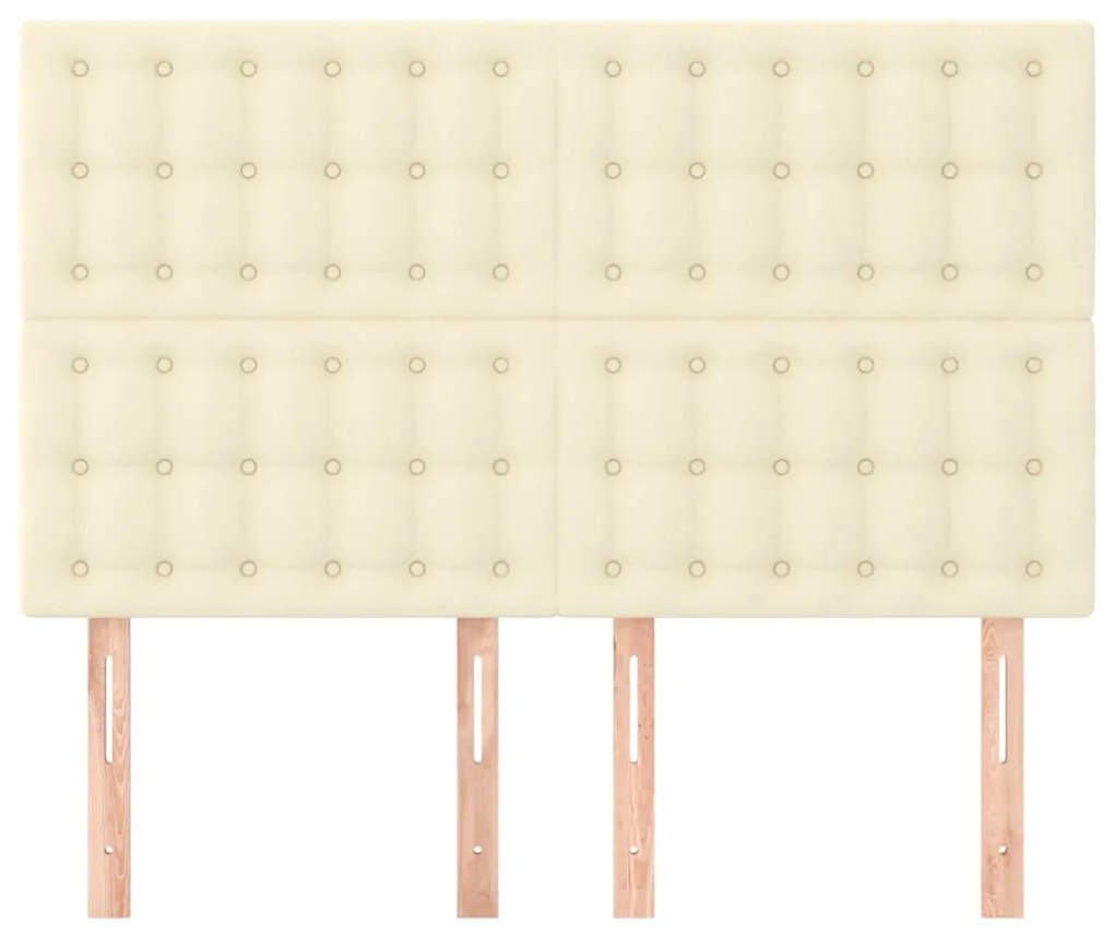 vidaXL Κεφαλάρια Κρεβατιού 4 τεμ. Κρεμ 72x5x78/88 εκ. Συνθετικό Δέρμα