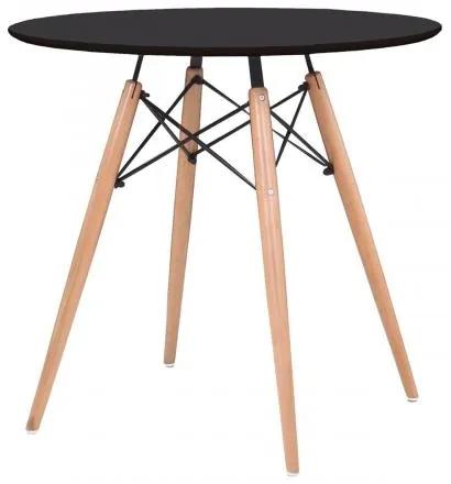 ART Wood τραπέζι Μαύρο MDF D. 80 H.74cm Ε7083,2