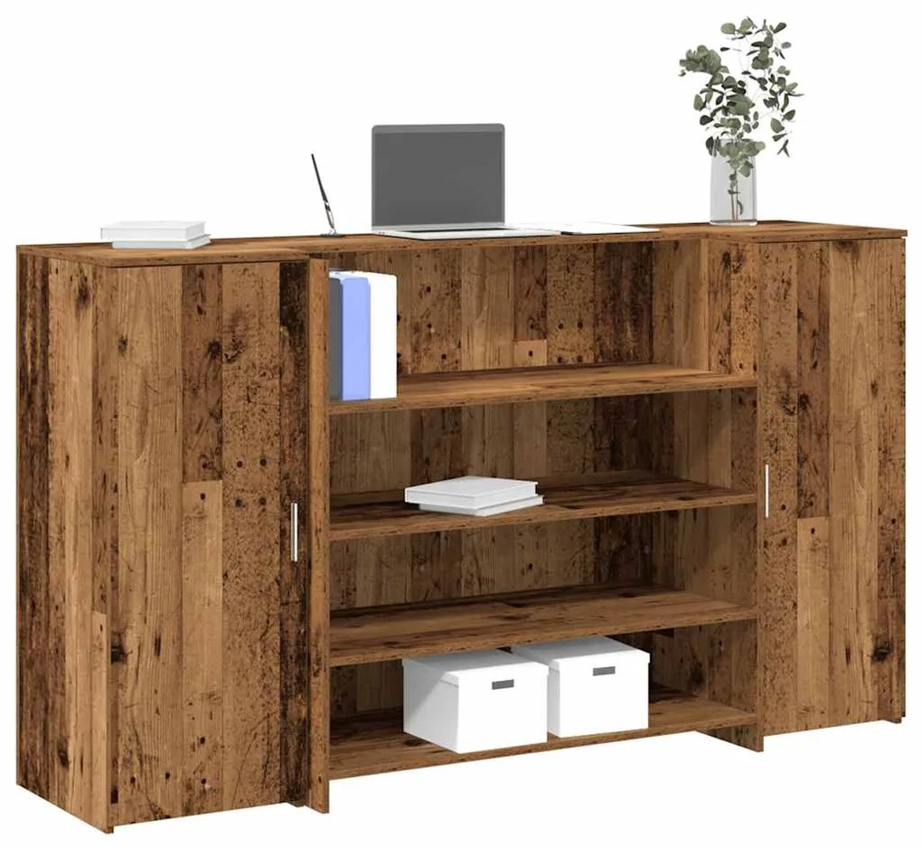 vidaXL Γραφείο υποδοχής Παλιό Ξύλο 180x50x103,5 εκ. Επεξεργασμένο Ξύλο