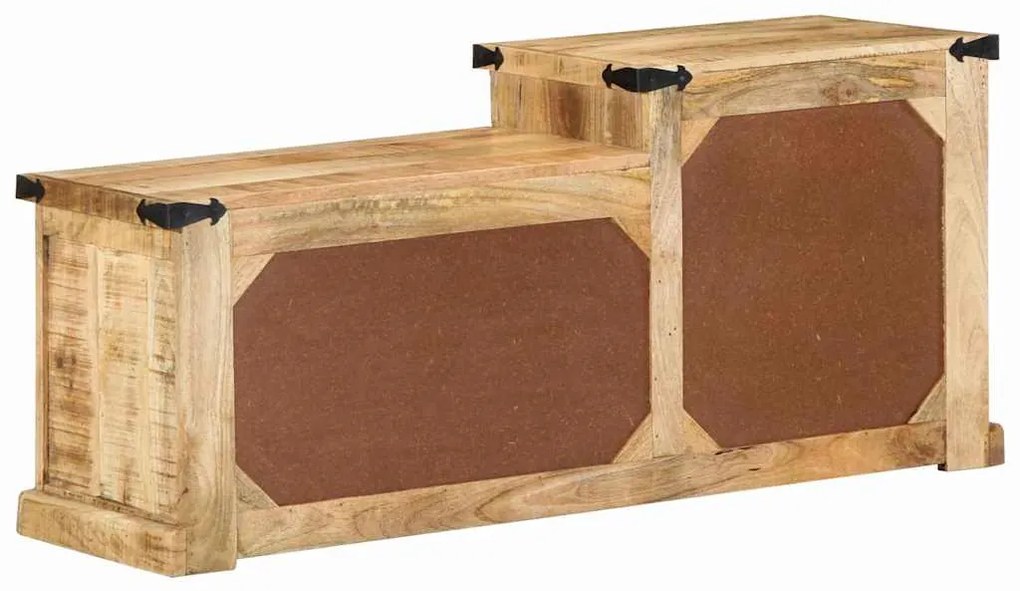 vidaXL παγκάκι με συρτάρι Καφέ 110 x 35 x 50 εκ Ακατέργαστο Μάνγκο