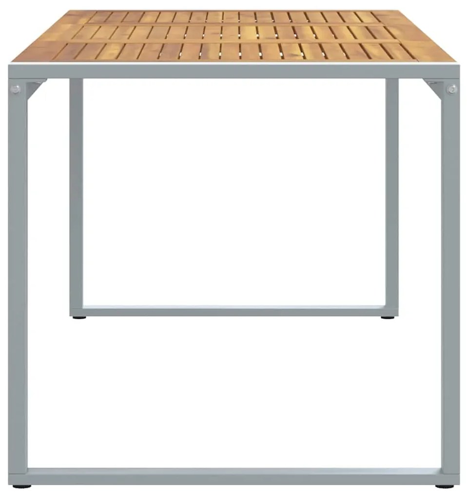 vidaXL Τραπέζι Κήπου για Φαγητό Γκρι 180 x 90 x 75 cm