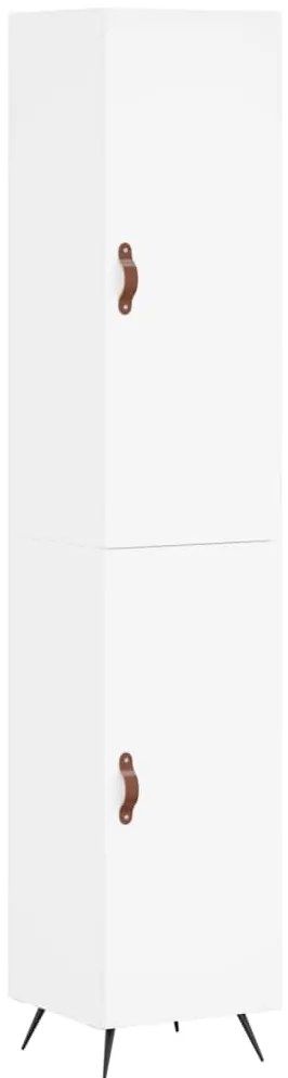 vidaXL Ντουλάπι Λευκό 34,5 x 34 x 180 εκ. από Επεξεργασμένο Ξύλο