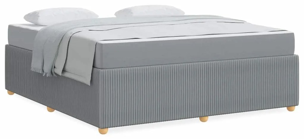 vidaXL Σκελετός Κρεβατιού Άλλο Ανοιχτό γκρι 180 x 200 cm ύφασμα