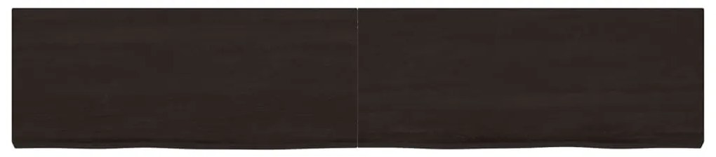 vidaXL Πάγκος Μπάνιου Σκούρο Καφέ 200x40x(2-6) εκ. Επεξεργ. Μασίφ Ξύλο