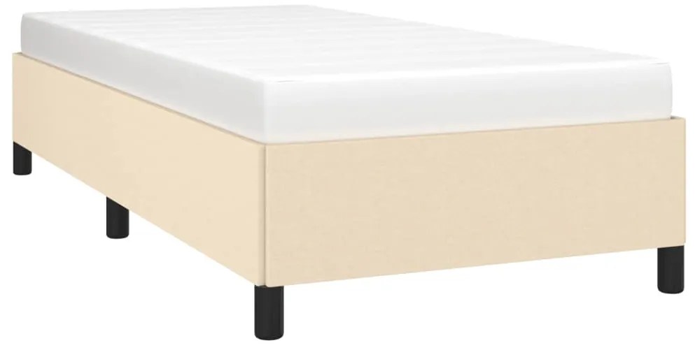 vidaXL Πλαίσιο κρεβατιού χωρίς στρώμα Κρέμα 80x200 cm Ύφασμα