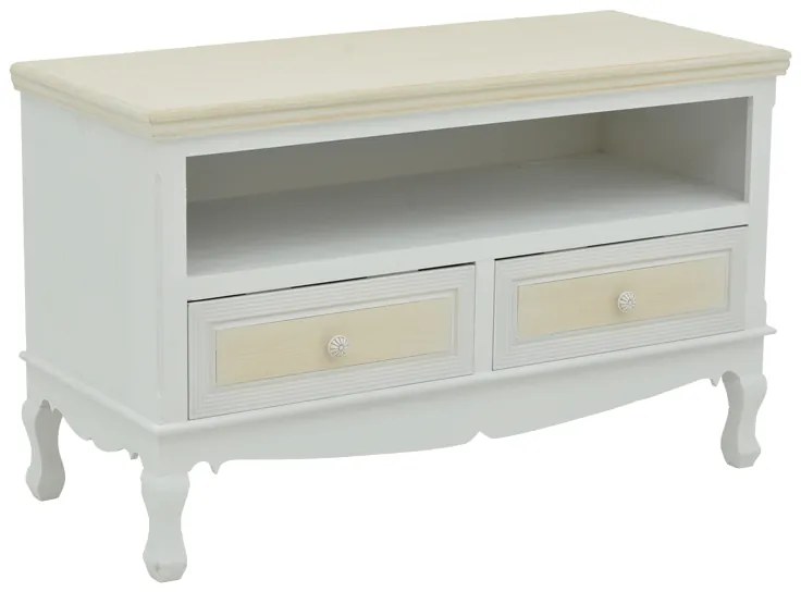 Intrahome Έπιπλο τηλεόρασης Joliene intrahome mdf σε λευκή αντικέ-φυσική απόχρωση 100x42x61εκ | SKU: INTRAPA-198111125