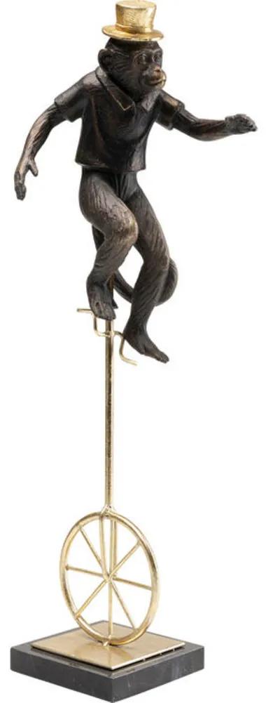 Επιτραπέζιο Διακοσμητικό Circus Monkey Χρυσό-Γκρι 48x13 εκ.  - Μαύρο