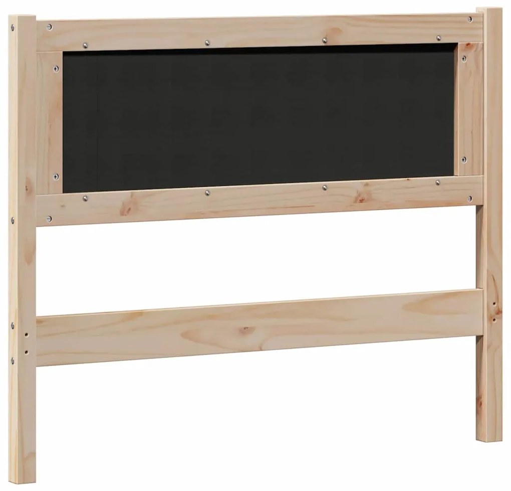 vidaXL Κεφαλάρι Άλλο Καφέ και μαύρο 100 cm Μασίφ ξύλο πεύκου