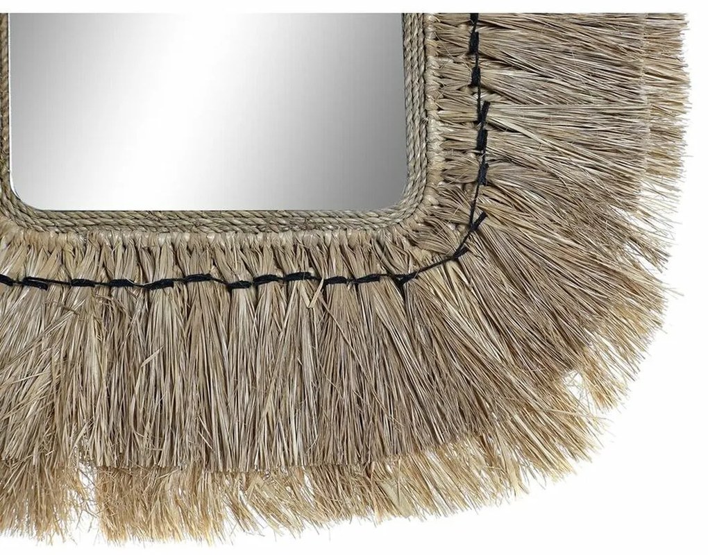 Τοίχο καθρέφτη DKD Home Decor Φυσικό Bali 50 x 2 x 60 cm