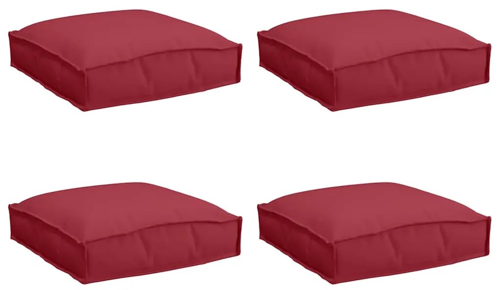 vidaXL Μαξιλάρι παλέτας για κάθισμα 4 pcs Κόκκινο 40 x 40 x 8 εκ.