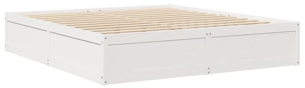 vidaXL Σκελετός Κρεβ. Χωρίς Στρώμα Λευκό 180x200 εκ Μασίφ Πεύκο