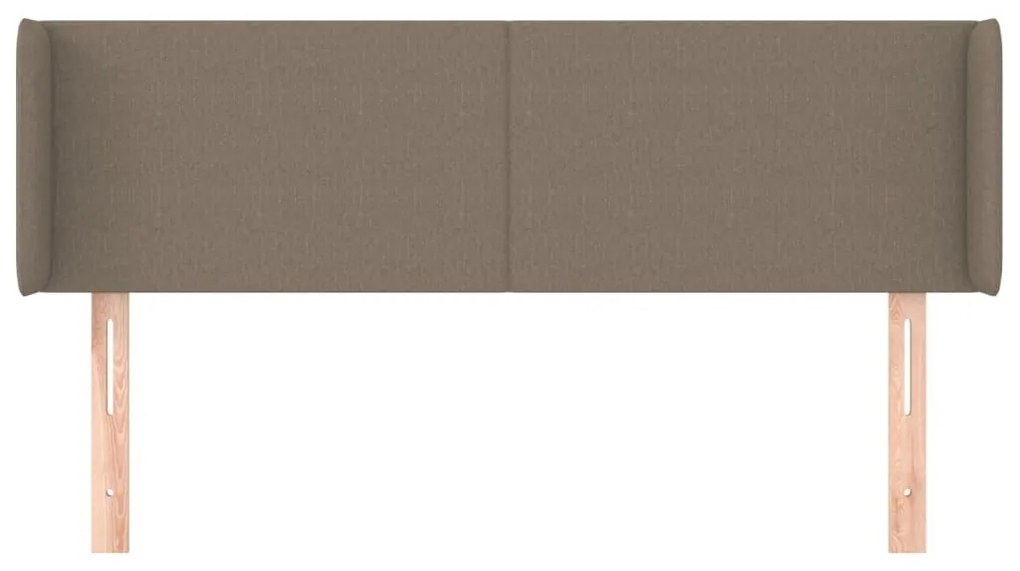 Κεφαλάρι με Πτερύγια Taupe 147x16x78/88 εκ. Υφασμάτινο - Μπεζ-Γκρι