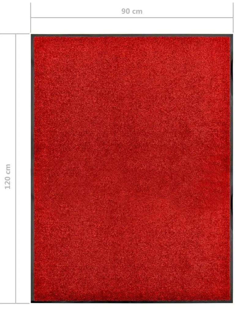 Πατάκι Εισόδου Πλενόμενο Κόκκινο 90 x 120 εκ. - Κόκκινο