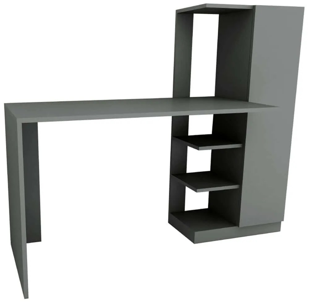 Γραφείο Με Βιβλιοθήκη Yagiz 550ARN1140 120x55x120cm Anthracite