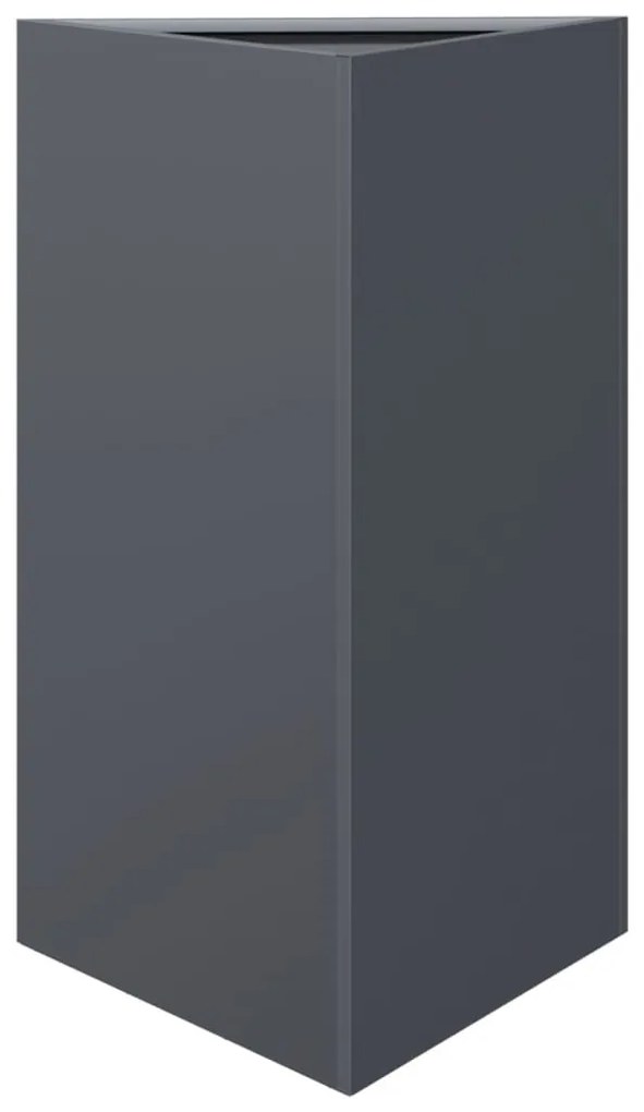 vidaXL Ζαρντινιέρες Κήπου 2 τεμ. Ανθρακί Τρίγωνο 50x43x75 εκ. Ατσάλι