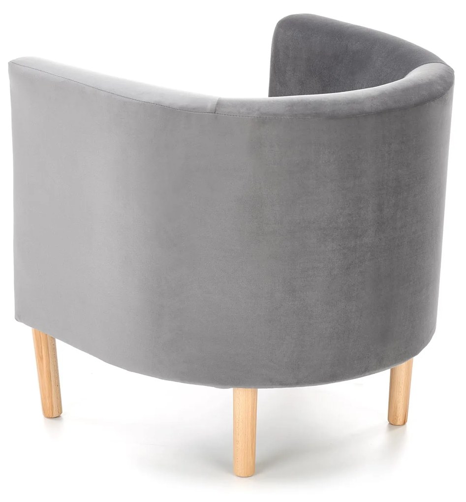 CLUBBY 2  leisure armchair grey / natural DIOMMI V-PL-CLUBBY_2-FOT-POPIELATY