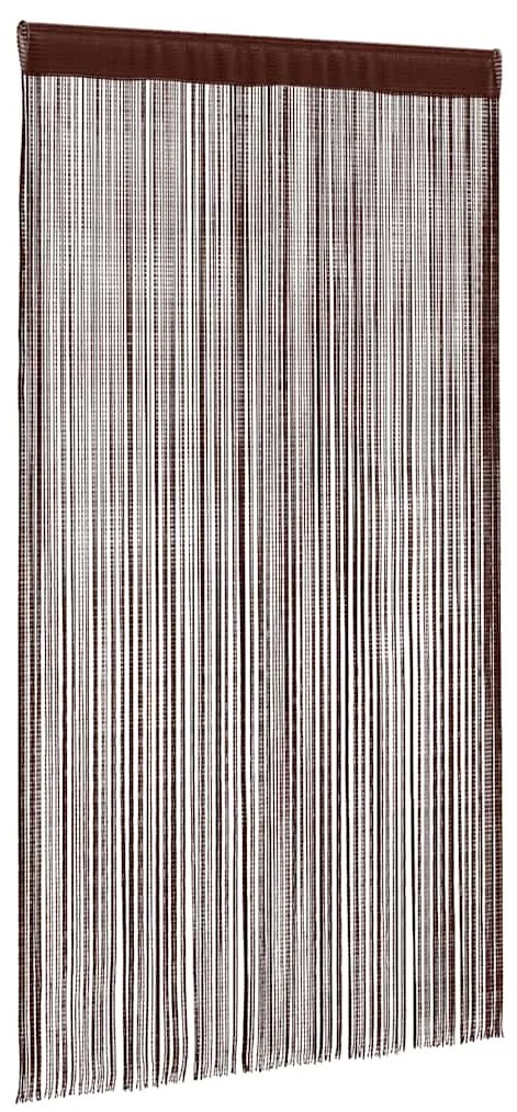 vidaXL Κουρτίνες με Κρόσσια 2 τεμ. Καφέ 100 x 250 εκ.