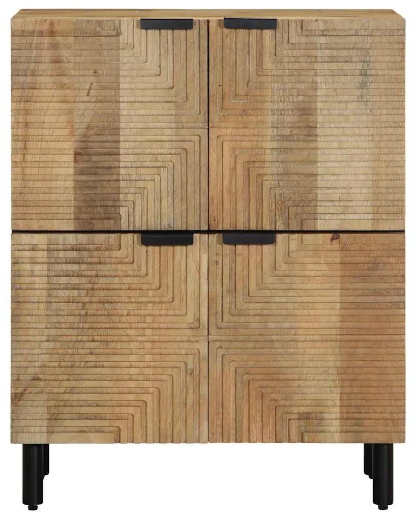 Sideboard καφέ 60x33x75 cm μασίφ ξύλο Mango - Καφέ