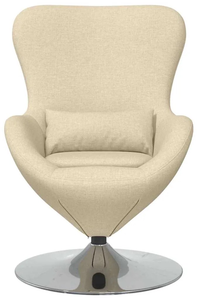 vidaXL Κάθισμα-αυγό Κρεμ 63 x 73 x 90 εκ ύφασμα