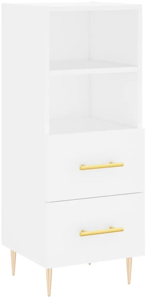 vidaXL Ντουλάπι Λευκό 34,5 x 34 x 180 εκ. από Επεξεργασμένο Ξύλο